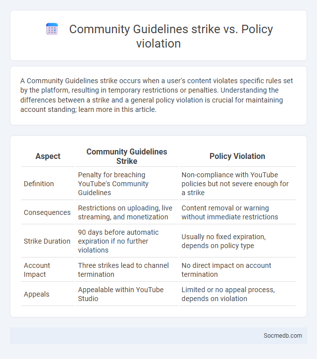 Community Guidelines strike vs. Policy violation - What is The Difference?