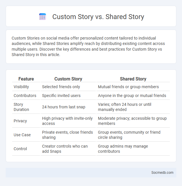 Custom Story vs. Shared Story - What is The Difference?