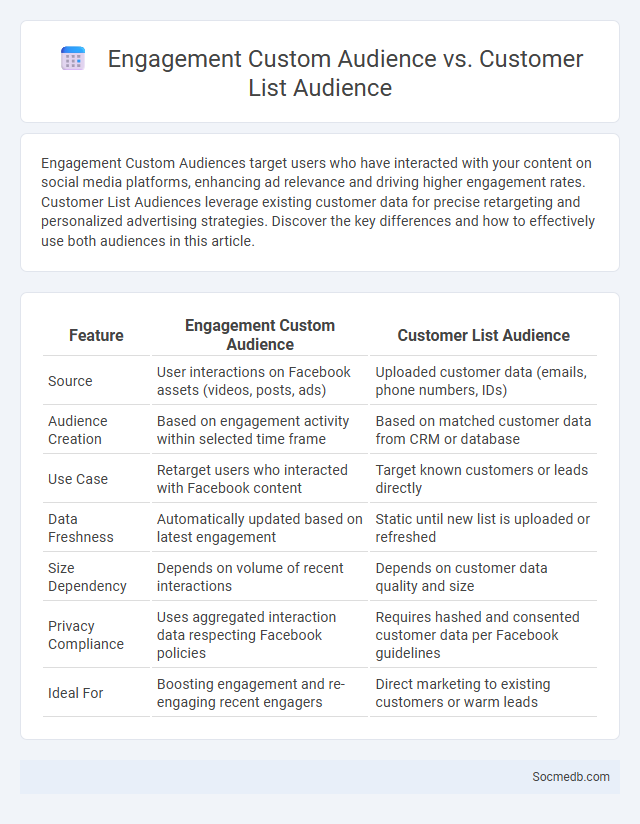 Engagement Custom Audience vs. Customer List Audience - What is The Difference?