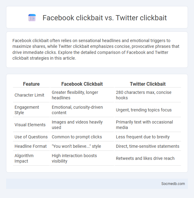 Facebook clickbait vs. Twitter clickbait - What is The Difference?
