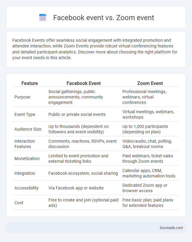 Facebook event vs. Zoom event - What is The Difference?