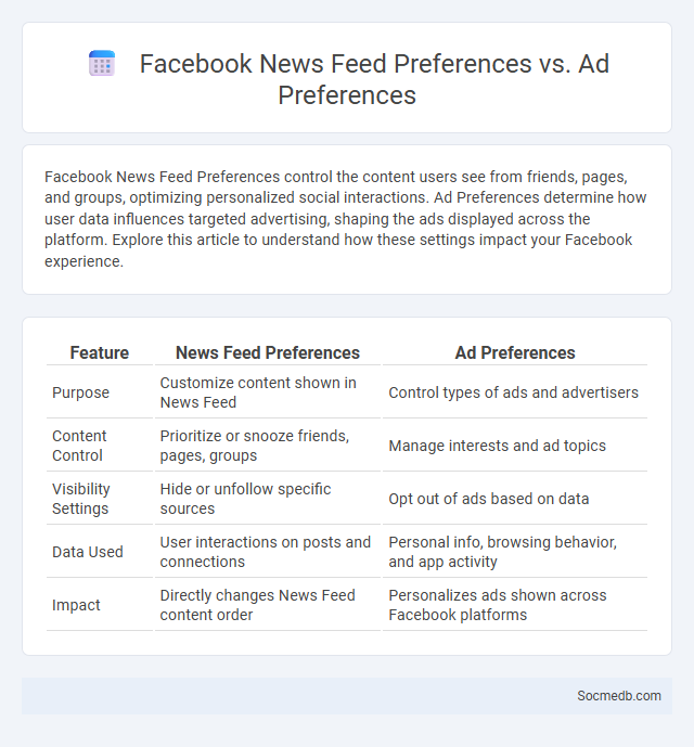 Facebook News Feed Preferences vs. Ad Preferences - What is The Difference?