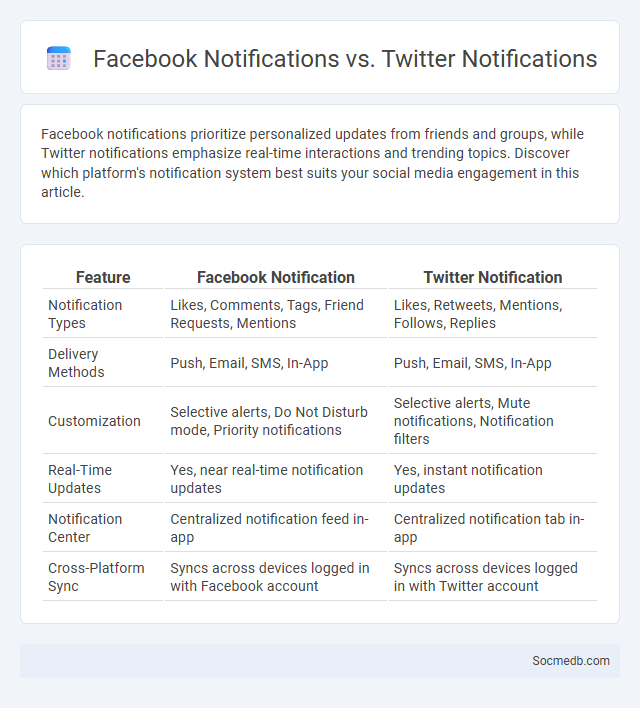 Facebook Notifications vs. Twitter Notifications - What is The Difference?