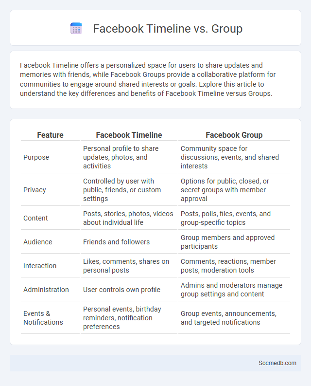 Facebook Timeline vs. Group - What is The Difference?
