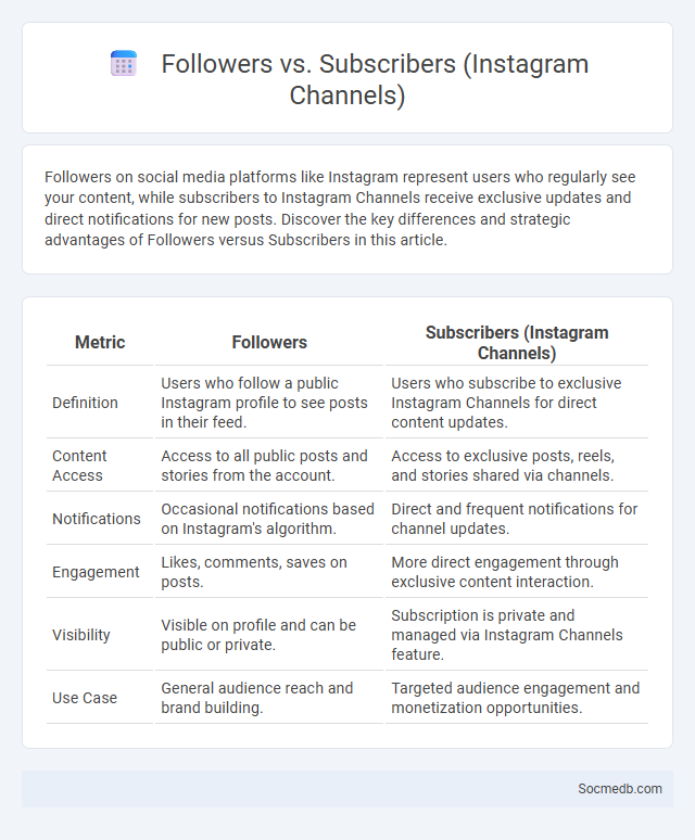 Followers vs. Subscribers (Instagram Channels) - What is The Difference?