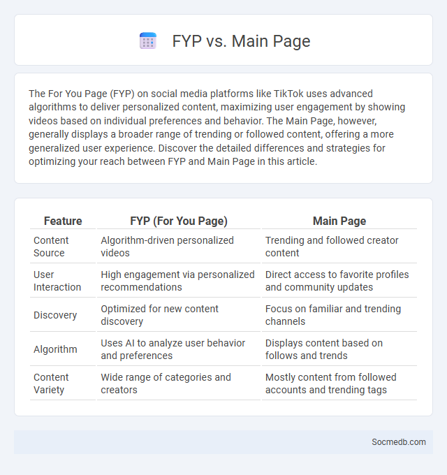 FYP vs. Main Page - What is The Difference?