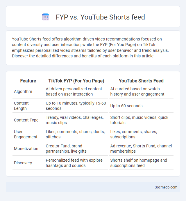 FYP vs. YouTube Shorts feed - What is The Difference?