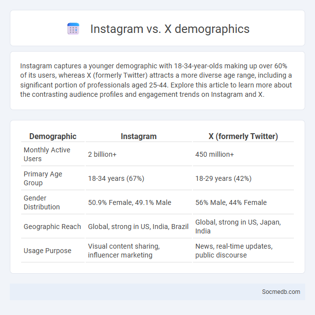 Instagram vs. X demographics - What is The Difference?