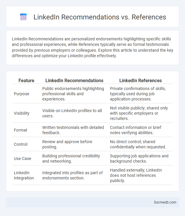 LinkedIn Recommendations vs. References - What is The Difference?
