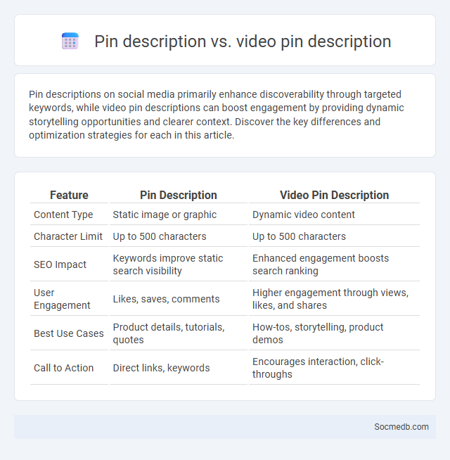 Pin description vs. video pin description - What is The Difference?