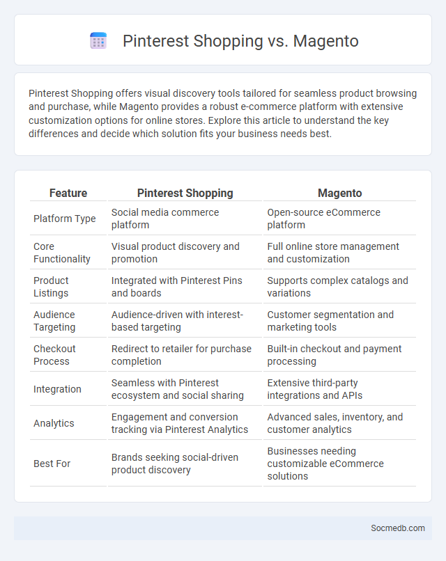 Pinterest Shopping vs. Magento - What is The Difference?