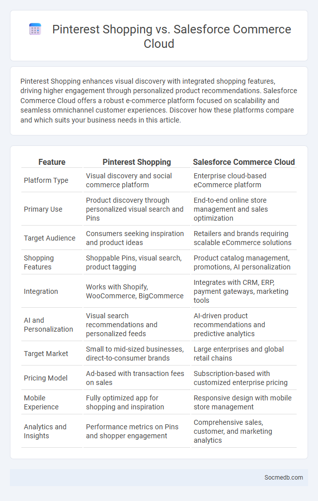 Pinterest Shopping vs. Salesforce Commerce Cloud - What is The Difference?