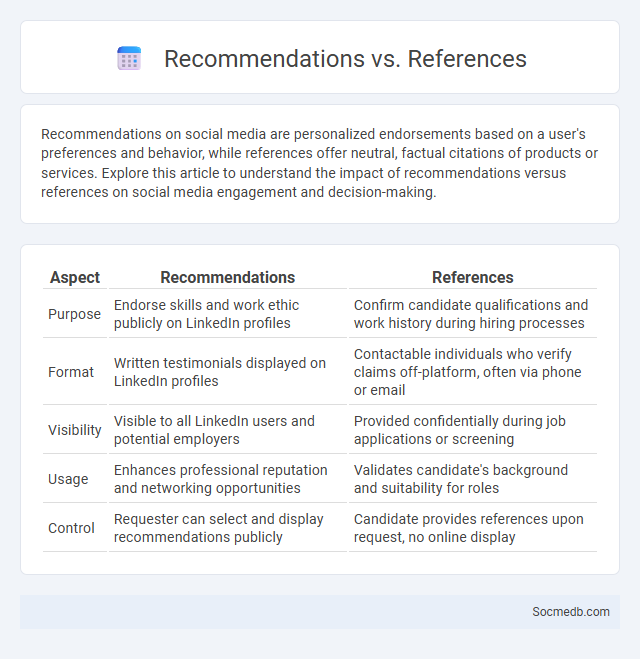 Recommendations vs. References - What is The Difference?