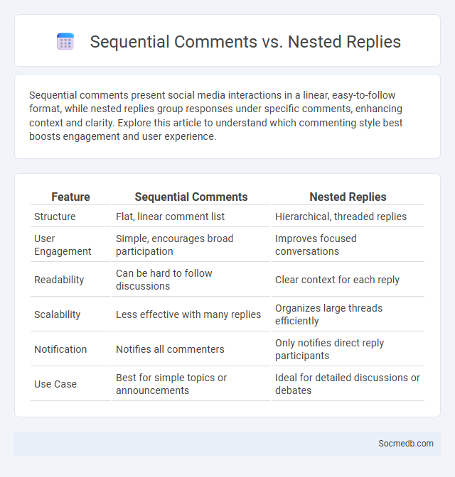 Sequential Comments vs. Nested Replies - What is The Difference?