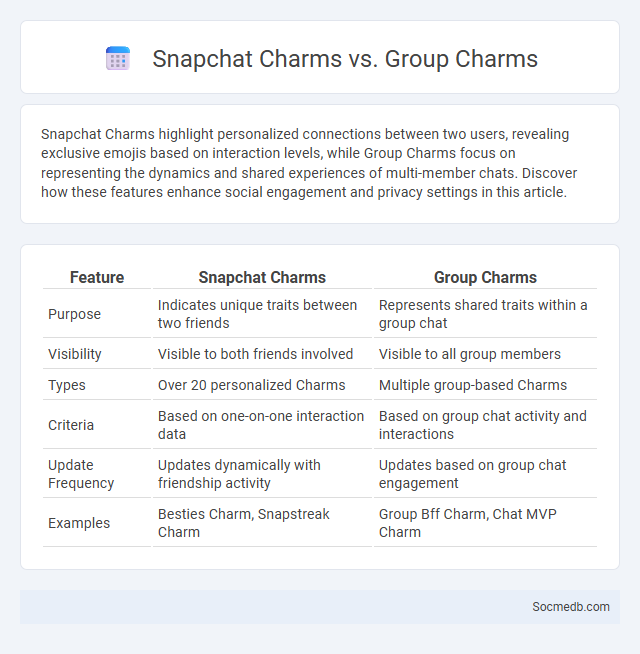 Snapchat Charms vs. Group Charms - What is The Difference?