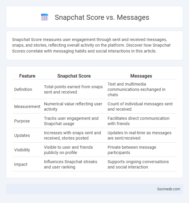Snapchat Score vs. Messages - What is The Difference?