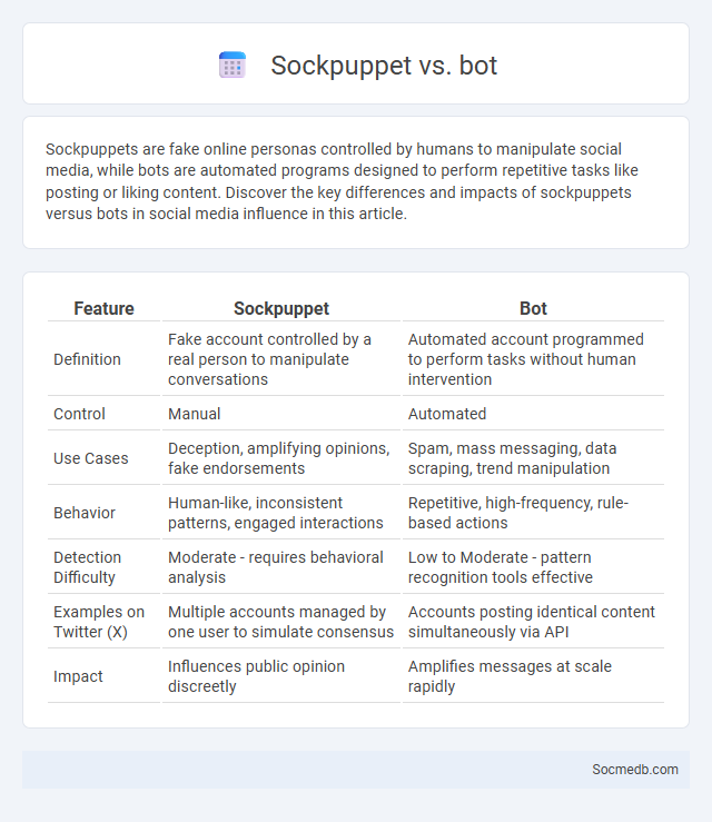 Sockpuppet vs. bot - What is The Difference?
