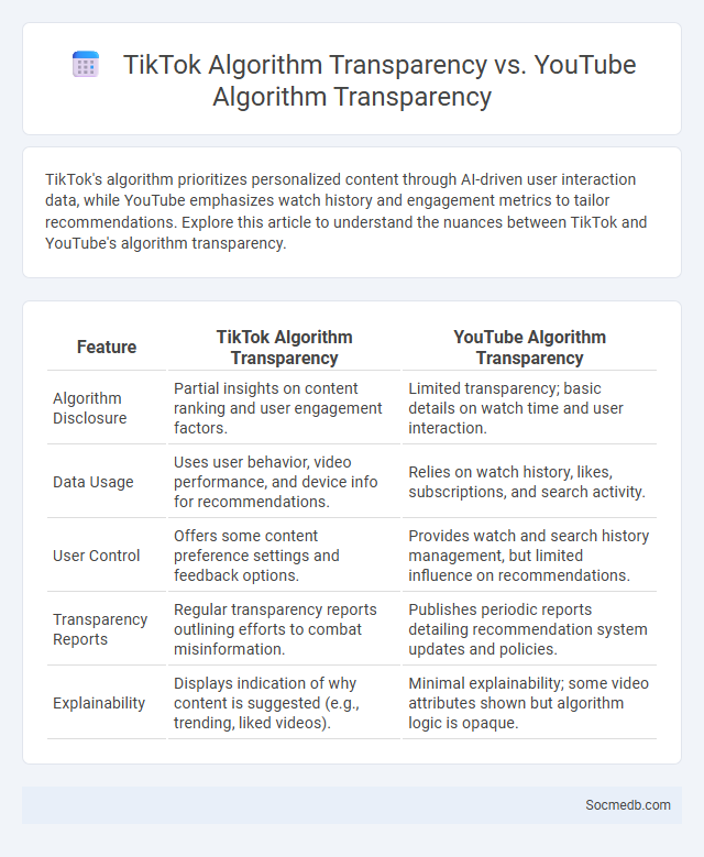 TikTok Algorithm Transparency vs. YouTube Algorithm Transparency - What is The Difference?