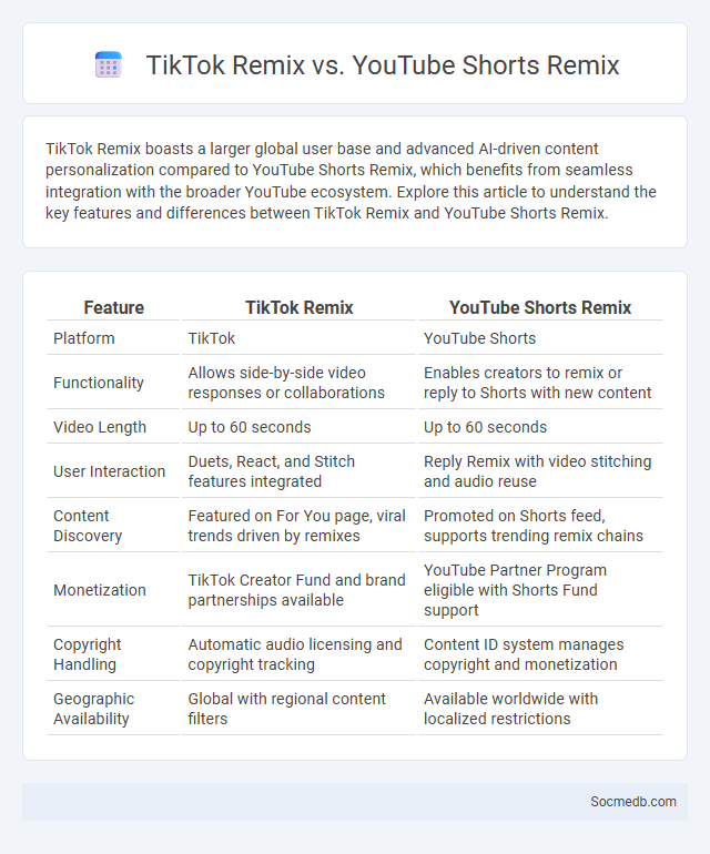 TikTok Remix vs. YouTube Shorts Remix - What is The Difference?
