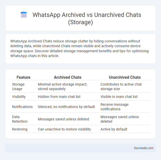 WhatsApp Archived vs Unarchived Chats (Storage) - What is The Difference?