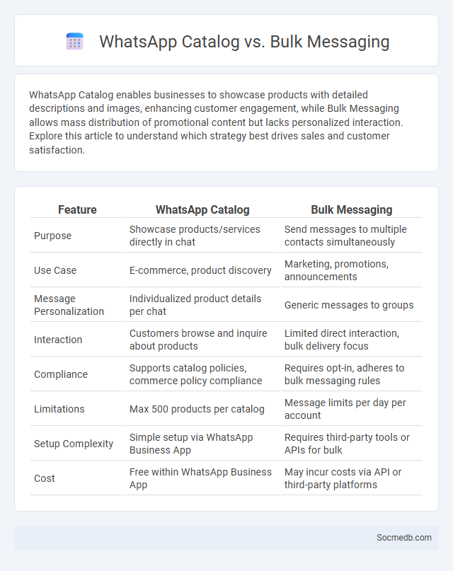 WhatsApp Catalog vs. Bulk Messaging - What is The Difference?