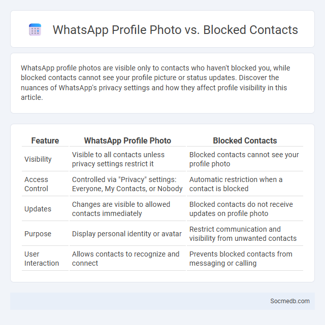 WhatsApp Profile Photo vs. Blocked Contacts - What is The Difference?
