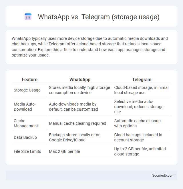 WhatsApp vs. Telegram (storage usage) - What is The Difference?