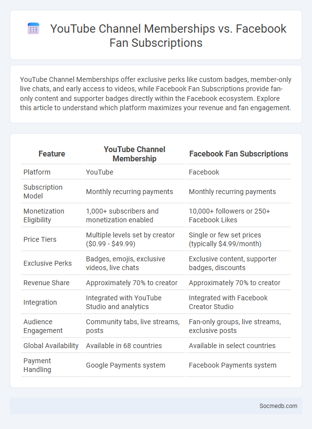 YouTube Channel Memberships vs. Facebook Fan Subscriptions - What is The Difference?