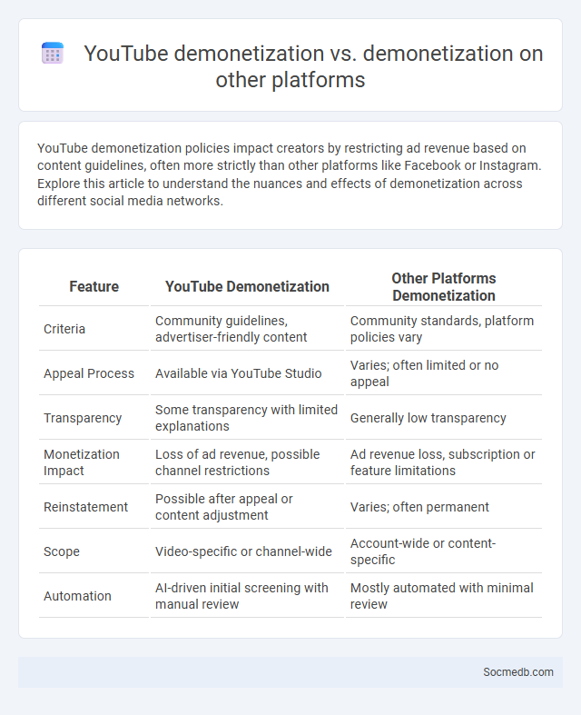 YouTube demonetization vs. demonetization on other platforms - What is The Difference?