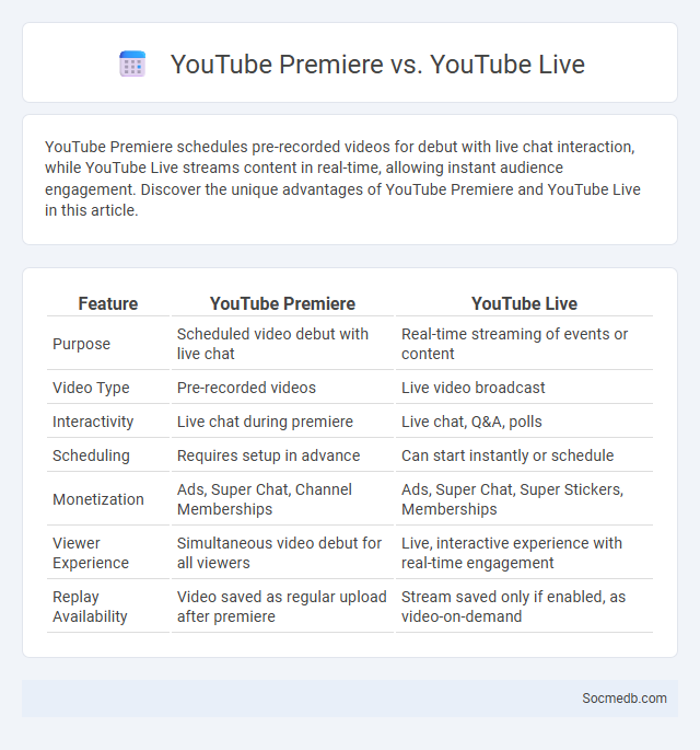 YouTube Premiere vs. YouTube Live - What is The Difference?