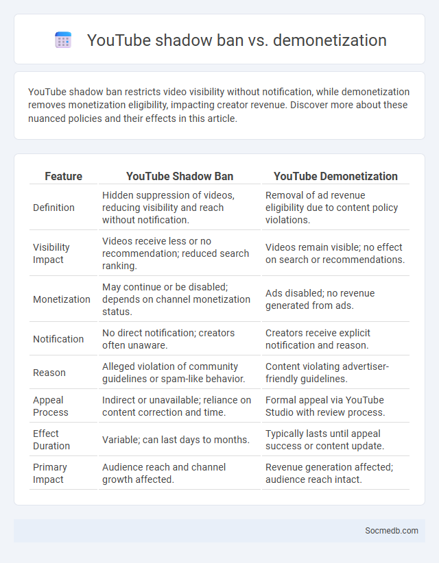 YouTube shadow ban vs. demonetization - What is The Difference?