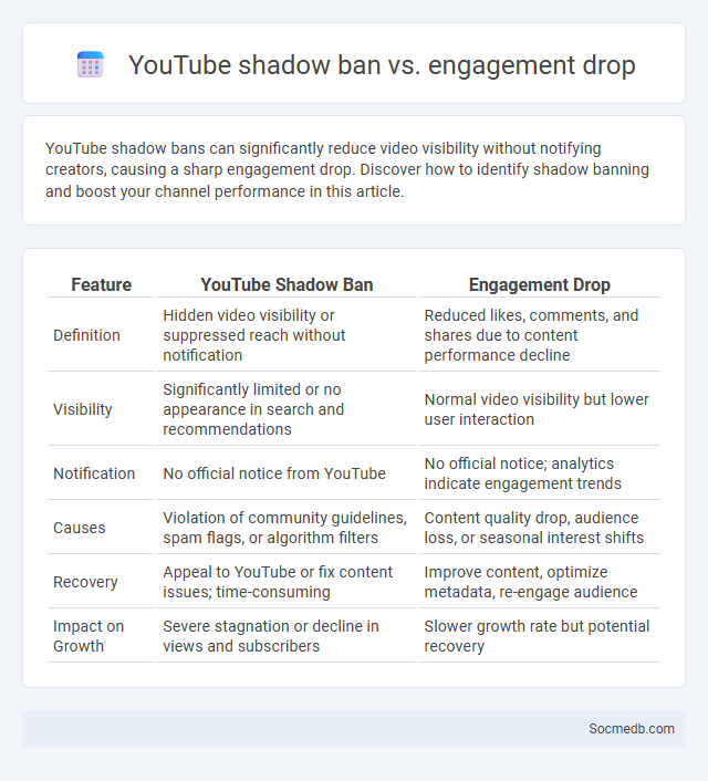YouTube shadow ban vs. engagement drop - What is The Difference?