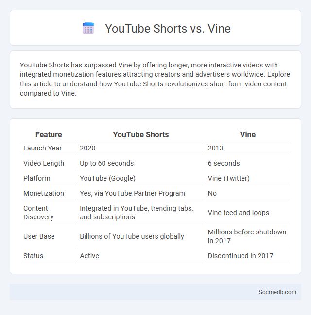 YouTube Shorts vs. Vine - What is The Difference?