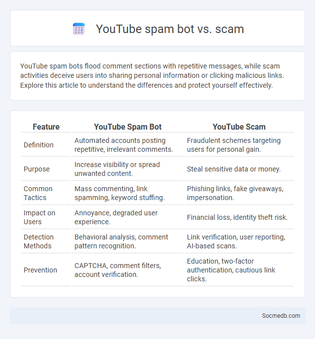 YouTube spam bot vs. scam - What is The Difference?