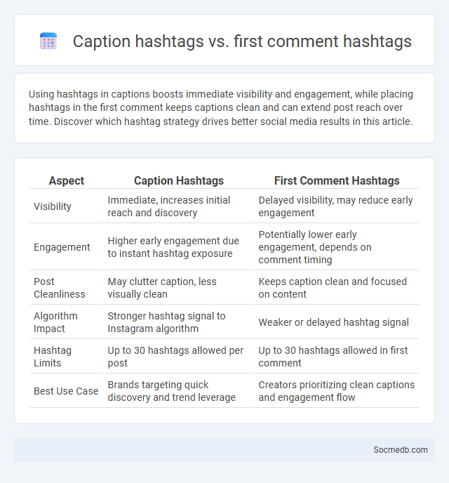Caption hashtags vs. first comment hashtags - What is The Difference?