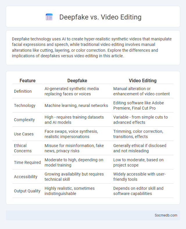 Deepfake vs. Video Editing - What is The Difference?
