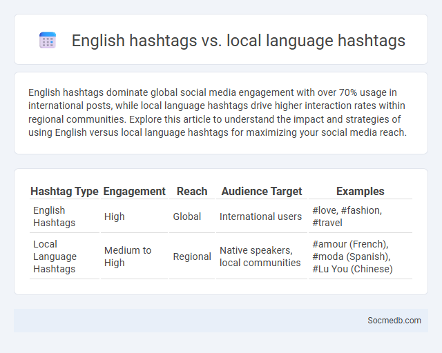 English hashtags vs. local language hashtags - What is The Difference?