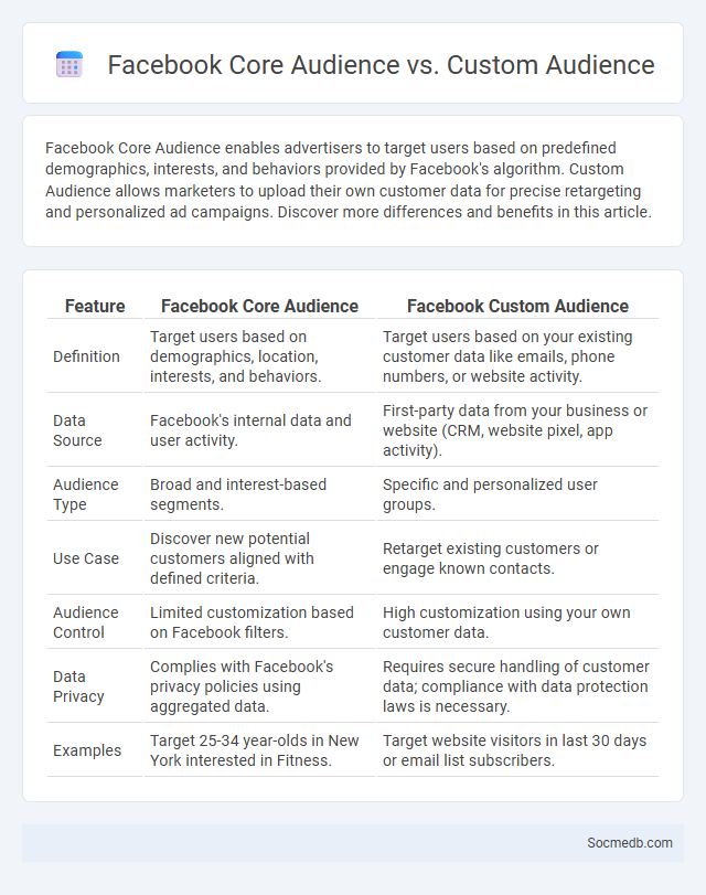Facebook Core Audience vs. Custom Audience - What is The Difference?