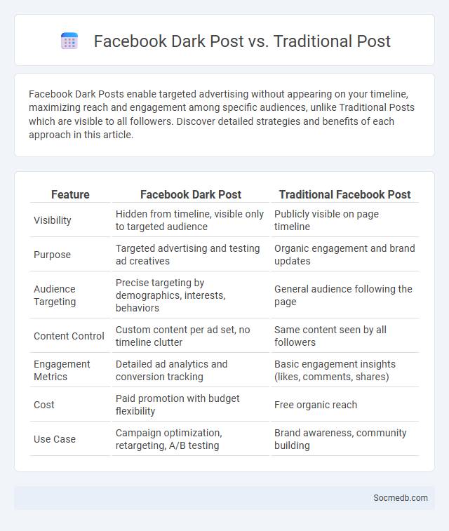 Facebook Dark Post vs. Traditional Post - What is The Difference?