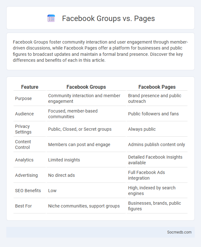 Facebook Groups vs. Pages - What is The Difference?