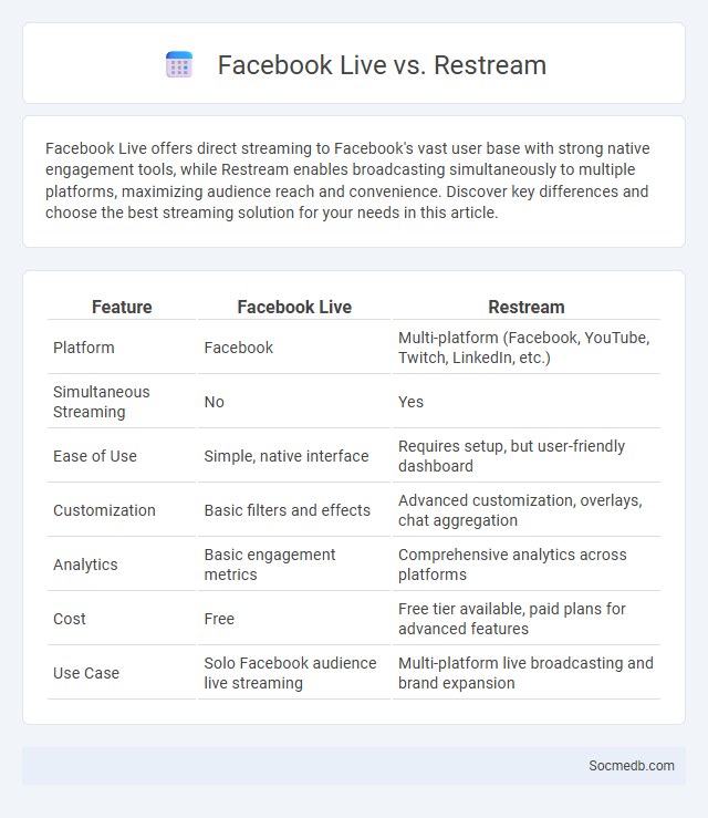 Facebook Live vs. Restream - What is The Difference?