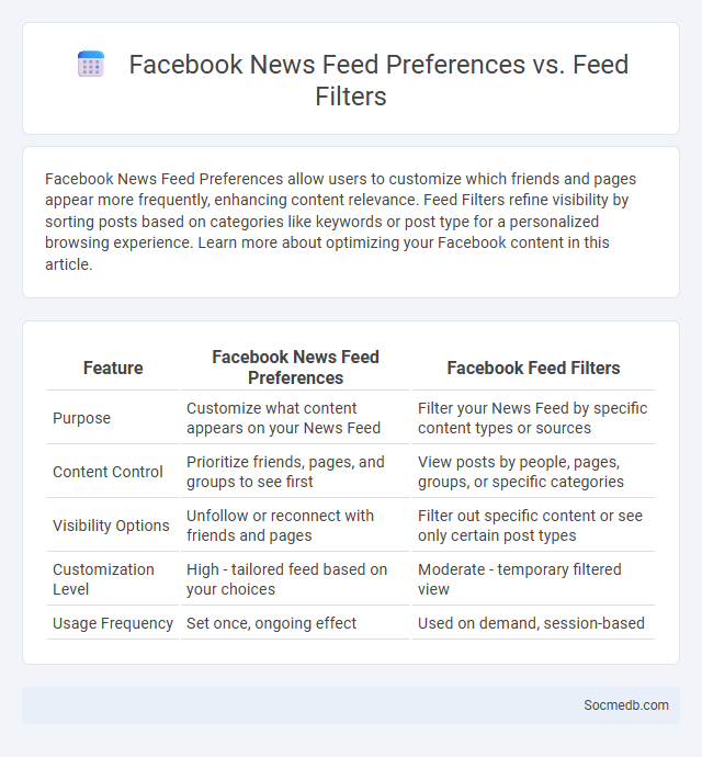 Facebook News Feed Preferences vs. Feed Filters - What is The Difference?