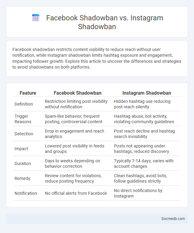 Facebook Shadowban vs. Instagram Shadowban - What is The Difference?