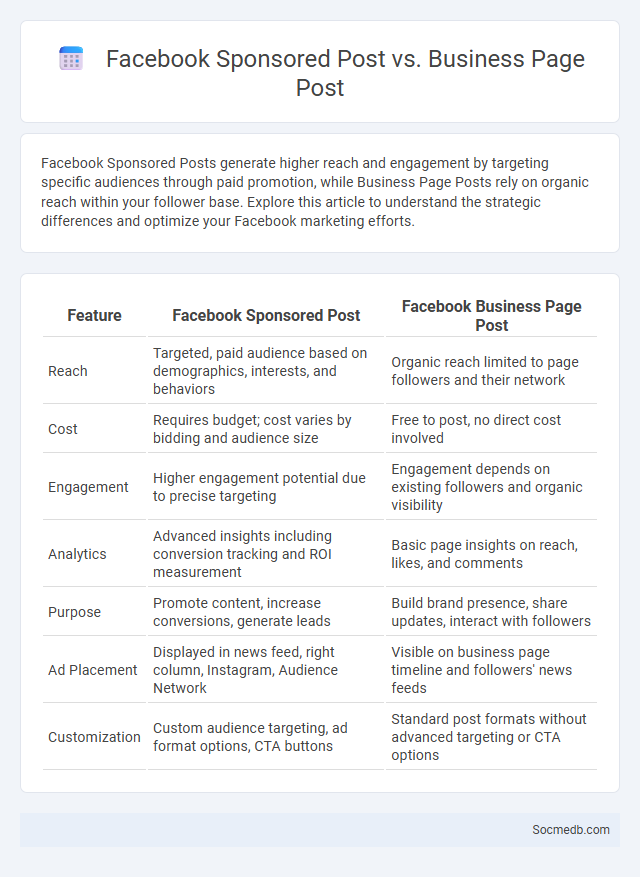 Facebook Sponsored Post vs. Business Page Post - What is The Difference?