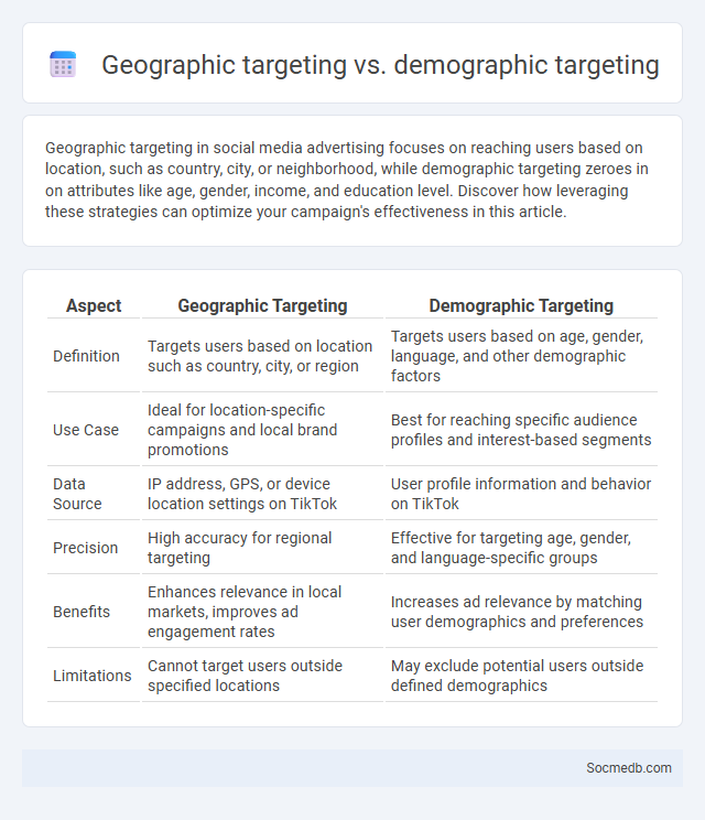 Geographic targeting vs. demographic targeting - What is The Difference?