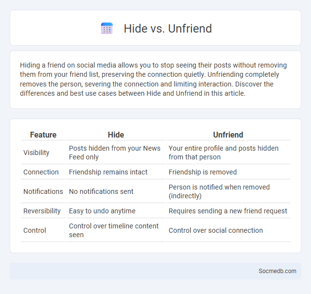 Hide vs. Unfriend - What is The Difference?