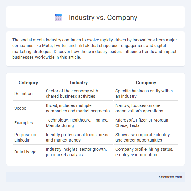 Industry vs. Company - What is The Difference?
