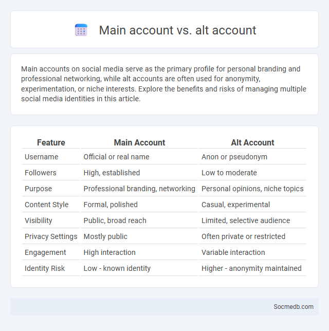 Main account vs. alt account - What is The Difference?