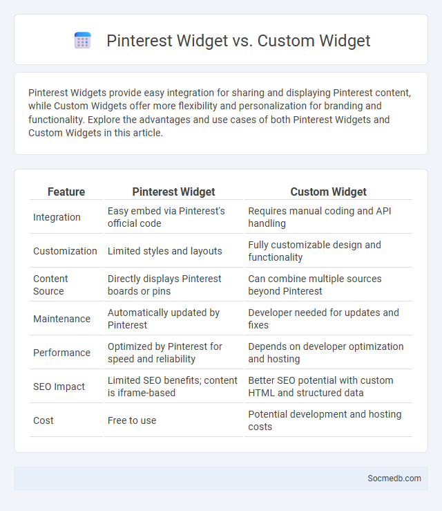 Pinterest Widget vs. Custom Widget - What is The Difference?