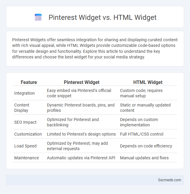 Pinterest Widget vs. HTML Widget - What is The Difference?